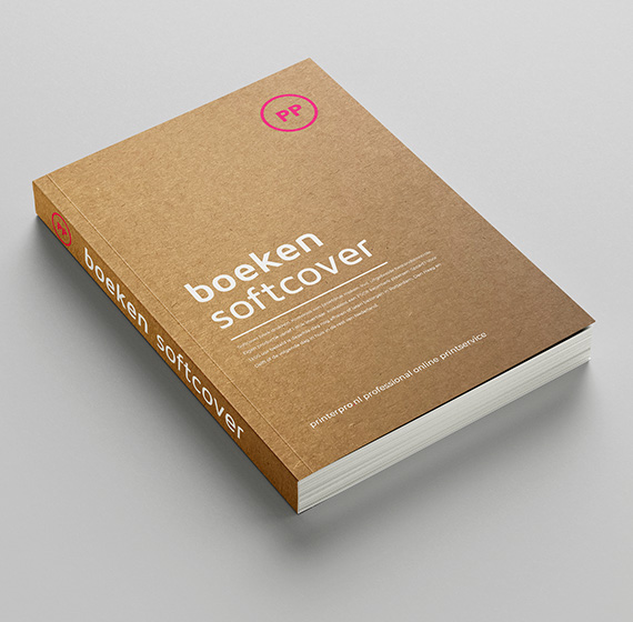 softcover boek met kraft karton kaft